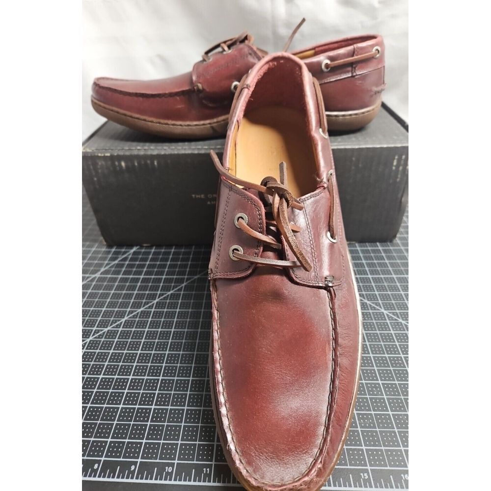 Frye Men's Mayer Boat Shoe, Bordeux, leather upper 13D